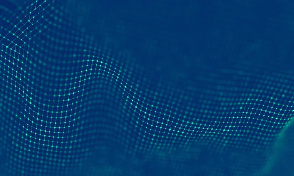 Soyut Mavi Geometrik Arkaplan. Bağlantı yapısı. Bilim geçmişi. Gelecekçi Teknoloji HUD elementi. Noktalar ve çizgiler birleşiyor. Büyük Veri Görselleştirme Şirketi .