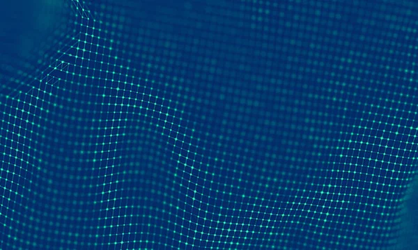 Soyut Mavi Geometrik Arkaplan. Bağlantı yapısı. Bilim geçmişi. Gelecekçi Teknoloji HUD elementi. Noktalar ve çizgiler birleşiyor. Büyük Veri Görselleştirme Şirketi .