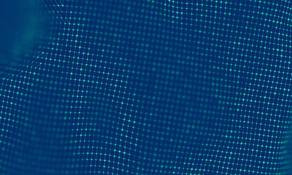 Soyut Mavi Geometrik Arkaplan. Bağlantı yapısı. Bilim geçmişi. Gelecekçi Teknoloji HUD elementi. Noktalar ve çizgiler birleşiyor. Büyük Veri Görselleştirme Şirketi .