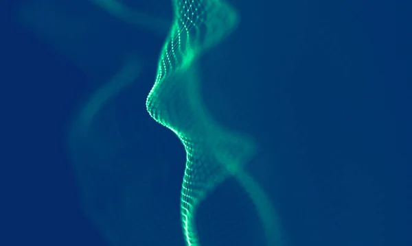 Fundo Geométrico Azul Abstrato Estrutura Ligação Antecedentes Elemento Tecnologia Futurista — Fotografia de Stock