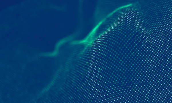 Soyut Mavi Geometrik Arkaplan. Bağlantı yapısı. Bilim geçmişi. Gelecekçi Teknoloji HUD elementi. Noktalar ve çizgiler birleşiyor. Büyük Veri Görselleştirme Şirketi .