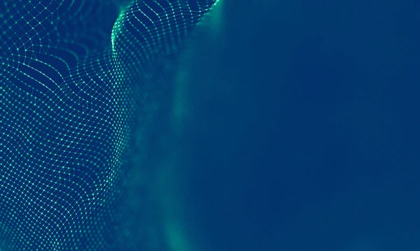 Soyut Mavi Geometrik Arkaplan. Bağlantı yapısı. Bilim geçmişi. Gelecekçi Teknoloji HUD elementi. Noktalar ve çizgiler birleşiyor. Büyük Veri Görselleştirme Şirketi .