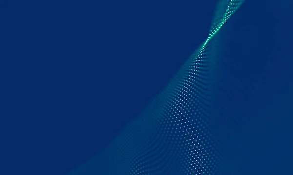 Abstract Blue Geometrical Background Connection Structure Science Background Futuristic Technology — ストック写真