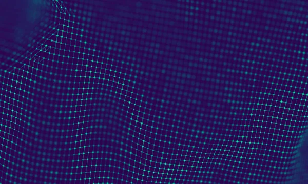 Soyut Mavi Geometrik Arkaplan. Bağlantı yapısı. Bilim geçmişi. Gelecekçi Teknoloji HUD elementi. Noktalar ve çizgiler birleşiyor. Büyük Veri Görselleştirme Şirketi .