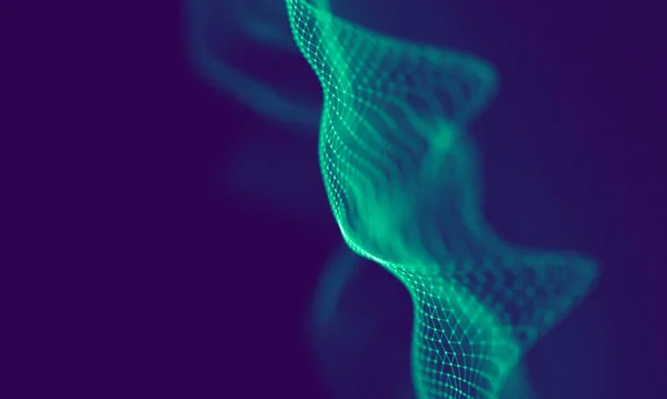Fundo Geométrico Azul Abstrato Estrutura Ligação Antecedentes Elemento Tecnologia Futurista — Fotografia de Stock