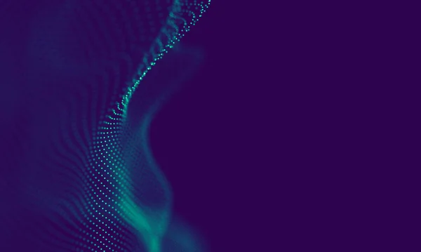 Abstrakt Blå Geometrisk Bakgrund Anslutningsstruktur Vetenskaplig Bakgrund Futuristisk Teknologi Hud — Stockfoto