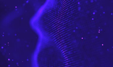 Ultra mor galaksi arka planı. Nebula ile uzay arkaplan illüstrasyon evreni. 2018 Mor teknoloji geçmişi. Yapay zeka kavramı