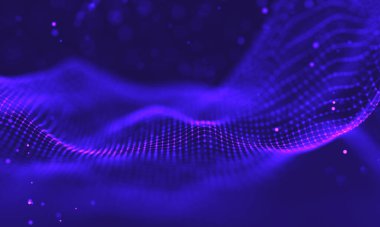 Ultra mor galaksi arka planı. Nebula ile uzay arkaplan illüstrasyon evreni. 2018 Mor teknoloji geçmişi. Yapay zeka kavramı