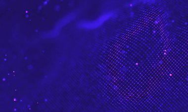 Ultra mor galaksi arka planı. Nebula ile uzay arkaplan illüstrasyon evreni. 2018 Mor teknoloji geçmişi. Yapay zeka kavramı