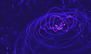 Ultra mor galaksi arka planı. Nebula ile uzay arkaplan illüstrasyon evreni. 2018 Mor teknoloji geçmişi. Yapay zeka kavramı