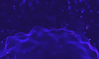 Ultra mor galaksi arka planı. Nebula ile uzay arkaplan illüstrasyon evreni. 2018 Mor teknoloji geçmişi. Yapay zeka kavramı