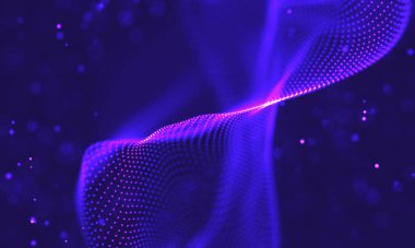 Ultra mor galaksi arka planı. Nebula ile uzay arkaplan illüstrasyon evreni. 2018 Mor teknoloji geçmişi. Yapay zeka kavramı