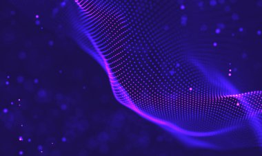 Ultra mor galaksi arka planı. Nebula ile uzay arkaplan illüstrasyon evreni. 2018 Mor teknoloji geçmişi. Yapay zeka kavramı