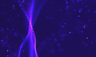 Ultra mor galaksi arka planı. Nebula ile uzay arkaplan illüstrasyon evreni. 2018 Mor teknoloji geçmişi. Yapay zeka kavramı