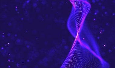 Ultra mor galaksi arka planı. Nebula ile uzay arkaplan illüstrasyon evreni. 2018 Mor teknoloji geçmişi. Yapay zeka kavramı