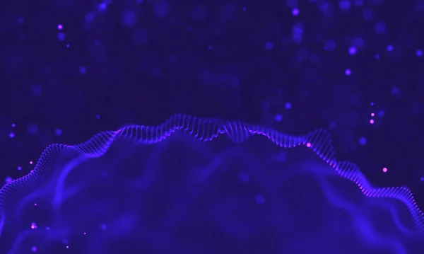 Ultravioletter Galaxienhintergrund. Raum Hintergrund Illustration Universum mit Nebel. 2018 Purple Technologie Hintergrund. Konzept der künstlichen Intelligenz — Stockfoto