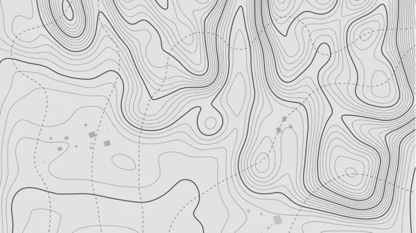 Mapa Topográfico Sobre Fundo Branco Topo Mapa Linhas Elevação Contour —  Vetores de Stock