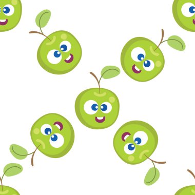 Meyveli bebek çizgi filminin dikişsiz şekli. Şirin yüzlü bir elma karakteri. Çocukların giydiği ya da oyuncaklarının yemek geçmişi