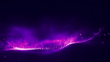 Soyut mor dalga animasyonu dalgası. Kusursuz döngü 4K. Mor teknoloji geçmişi.