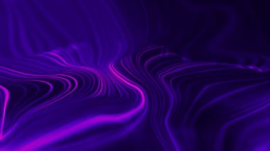 Soyut mor dalga animasyonu dalgası. Kusursuz döngü 4K. Mor teknoloji geçmişi.