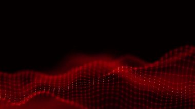Soyut arkaplansız döngüyü ateşle. Teknoloji geçmişi. Kırmızı soyut parçacıklar.