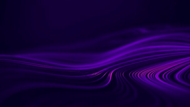 Animación de onda púrpura abstracta de onda. Lazo inconsútil 4k. Fondo de tecnología púrpura. — Vídeo de stock