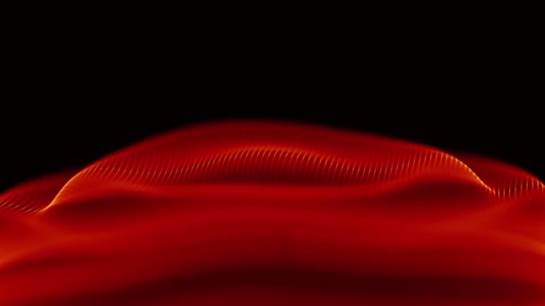 Fire abstract background seamless loop. Technology background. Red abstract particles. — Stock Video