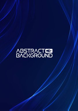 Teknolojik 3D mavi dalga. Soyut mavi ışık efekti arka planı. Modern teknoloji müzik tasarımı.