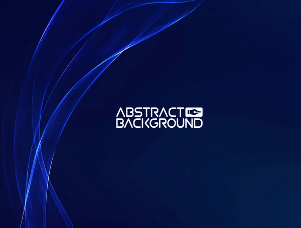 Technikai futurisztikus 3D kék hullám. Absztrakt kék fényeffekt háttér. Modern tech zene design. — Stock Vector