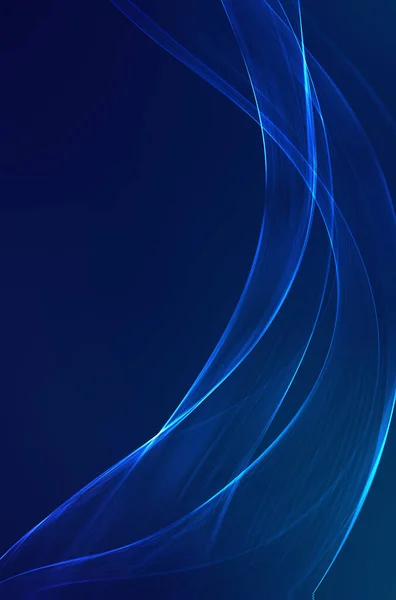 Tech futuristische 3d Blue Wave. Abstrakter blauer Lichteffekt Hintergrund. Modernes Tech-Musikdesign. — Stockvektor