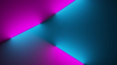 Neon çalma düğmesi dikişsiz döngü. Neon üçgen lambalar animasyon.