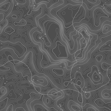 Gri, vektör topografisini belirler. Coğrafi dağ topoğrafyası vektör çizimi. Topografik doku. Arazi vektör alanı haritası. Yükseklik grafik uzunluk çizgileri.