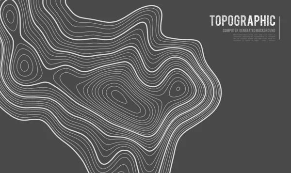 Сірі Контури Векторна Топографія Географічна Топографія Гір Векторні Ілюстрації Топографічна — стоковий вектор