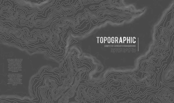 Topografia Vettoriale Dei Contorni Grigi Illustrazione Vettoriale Topografia Montana Geografica — Vettoriale Stock