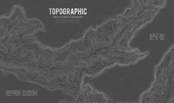 Szary Kontur Topografii Wektorowej Ilustracja Wektora Geograficznej Topografii Górskiej Wzór — Wektor stockowy