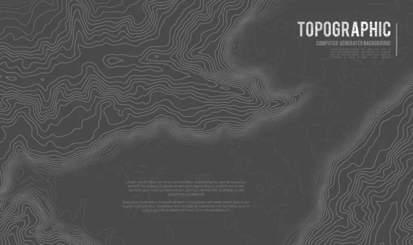 Contorno Gris Topografía Vectorial Ilustración Vectorial Topografía Montaña Geográfica Textura — Vector de stock