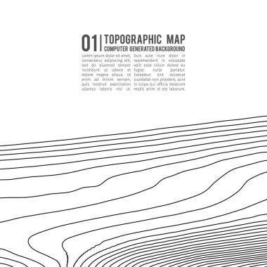 Topografik harita kontur arka plan. Topo harita yükseklik ile. Kontur harita vektör. Coğrafi dünya topografik harita kılavuz soyut .