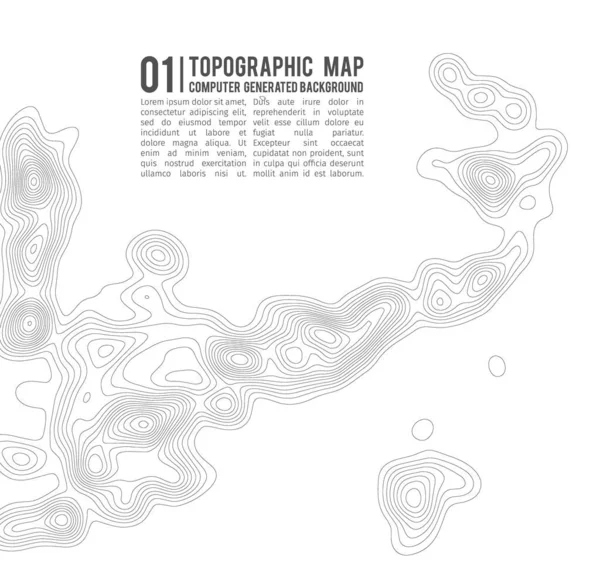 배경입니다 Topo 상승입니다 등고선 벡터입니다 그리드 — 스톡 벡터