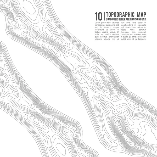 Τοπογραφικός Χάρτης Ισοϋψών Φόντο Χάρτης Topo Ανύψωση Χάρτης Ισοϋψών Καμπυλών — Διανυσματικό Αρχείο