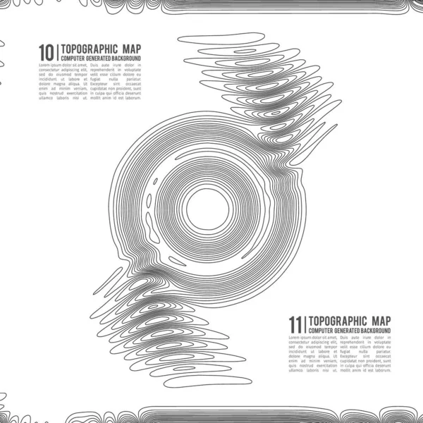 Контурне Тло Топографічної Карти Карта Топо Висотою Вектор Карти Контур — стоковий вектор