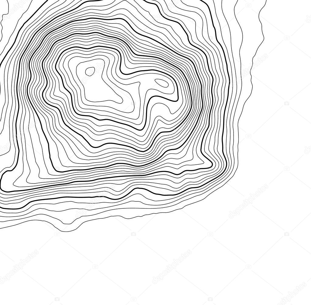 Topographic map contour background. Topo map with elevation. Contour map vector. Geographic World Topography map grid abstract .