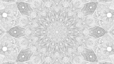 Kusursuz mandala şekli geometrik. Dekoratif çiçeksiz desen. Kumaş için Hint motifleriyle Mandala.