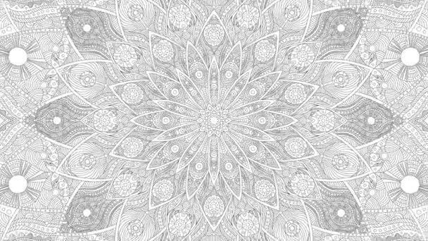 Varrat Nélküli Mandala Minta Geometrikus Dekoratív Virág Zökkenőmentes Minta Mandala — Stock videók