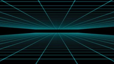 Retro arka plan fütüristik manzara 1980'lerin tarzı. Dijital retro manzara cyber yüzey. Retro müzik albüm kapak şablonu: Güneş, uzay, dağlar. 80s retro Sci-Fi arka plan yaz manzara.