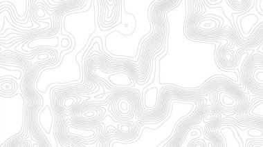 Line art topographic map for paper design. Abstract background. Abstract art concept. 3d illustration. Technology background. Space background. Digital art.