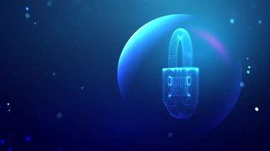 Coputer internet cyber security background. Cyber crime illustration. digital lock illustration.