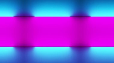 Neon kare lamba mavi mor arka plan. Müzik partisi arkaplanı.