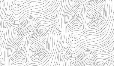 Seamless vector topographic map background white on dark. Line topography map seamless pattern. Mountain hiking trail over terrain. clipart