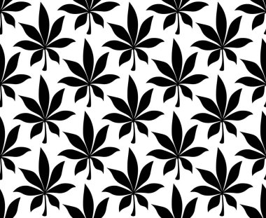 Cannabis cartoon illustration. Hemp pattern seamless vector illustration.
