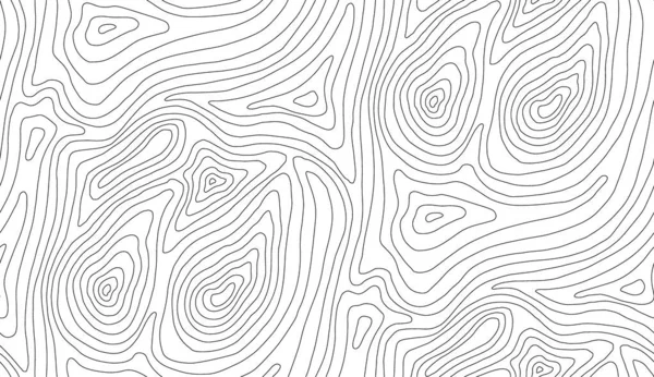 Seamless Vector Topographic Map Background White Dark Line Topography Map — Vetor de Stock